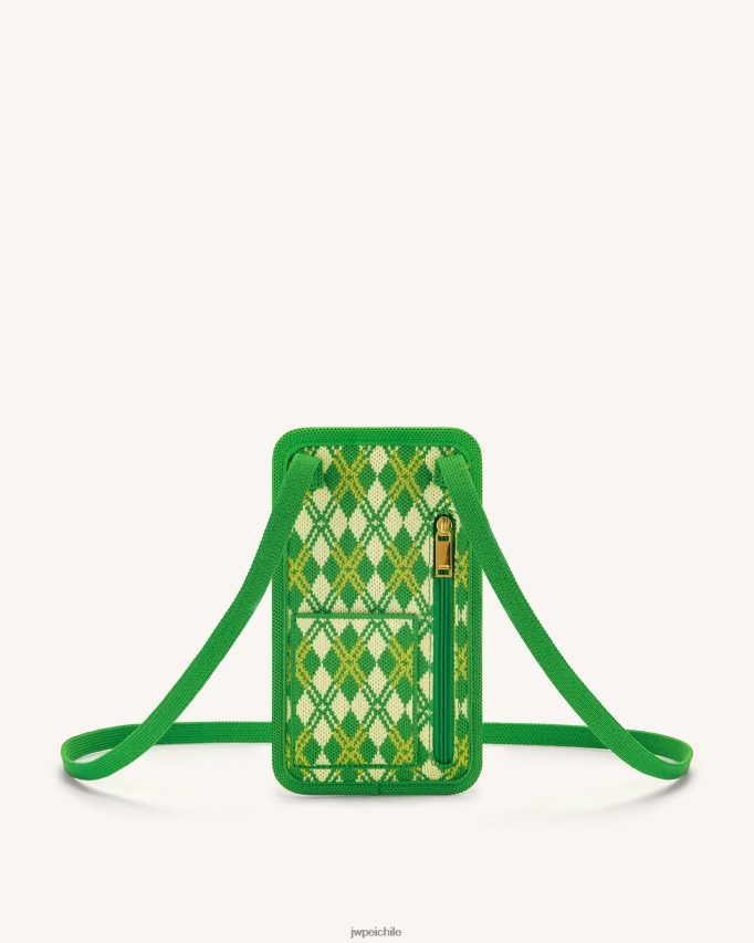 JW PEI bolsa de teléfono de punto aylin verde amarillo bolsa de teléfono 26446P236