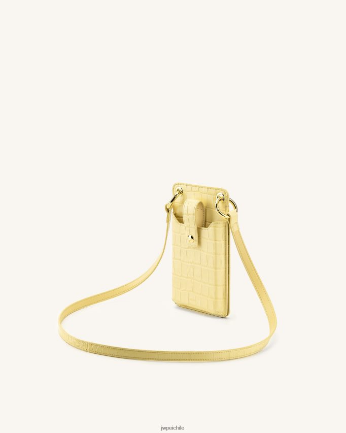 JW PEI bolsa de teléfono quinn cocodrilo amarillo claro bolsa de teléfono 26446P213