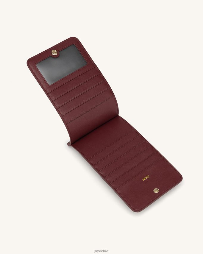 JW PEI bolsa de teléfono quinn cuero vegano granulado burdeos bolsa de teléfono 26446P214