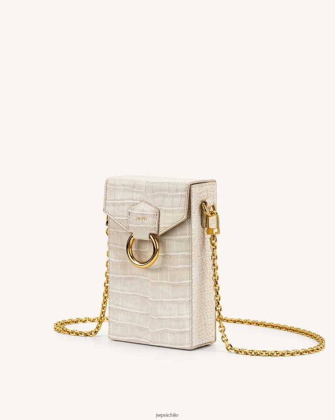 JW PEI caja del teléfono de la cadena de lola cocodrilo marfil bolsa de teléfono 26446P187