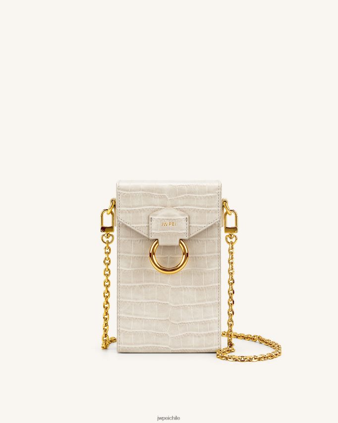 JW PEI caja del teléfono de la cadena de lola cocodrilo marfil bolsa de teléfono 26446P187