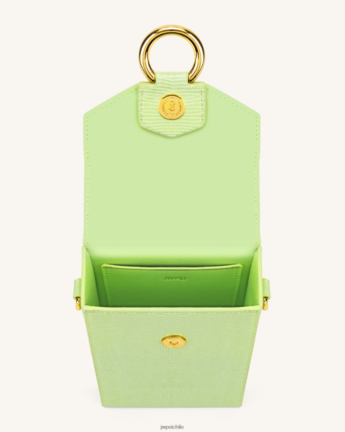 JW PEI caja del teléfono de la cadena del gradiente de lola lagarto verde lima bolsa de teléfono 26446P194