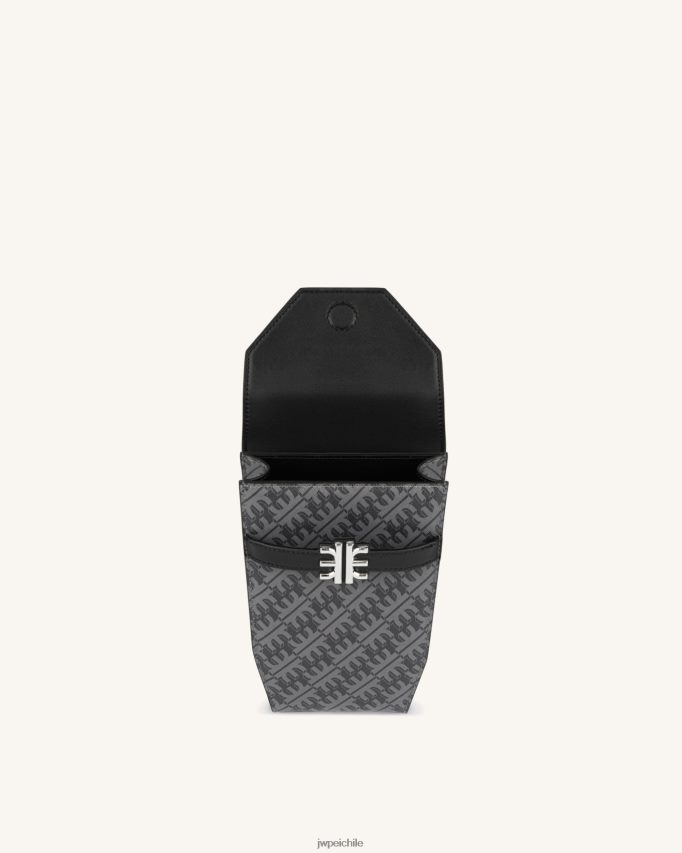 JW PEI caja del teléfono de la cadena fei hierro negro bolsa de teléfono 26446P211