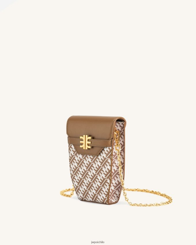 JW PEI caja del teléfono de la cadena fei marrón bolsa de teléfono 26446P210