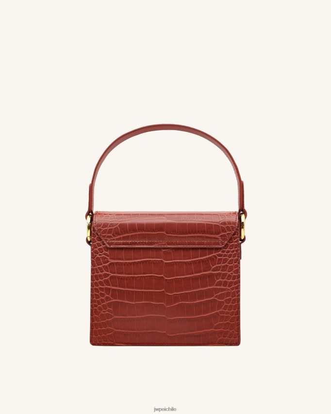 JW PEI bolso lucy cocodrilo rojo vino bolsa de asa 26446P182