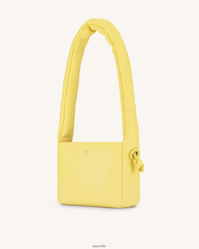 JW PEI bolso rylee plisado con cordón en la parte superior amarillo claro bolsa de asa 26446P175