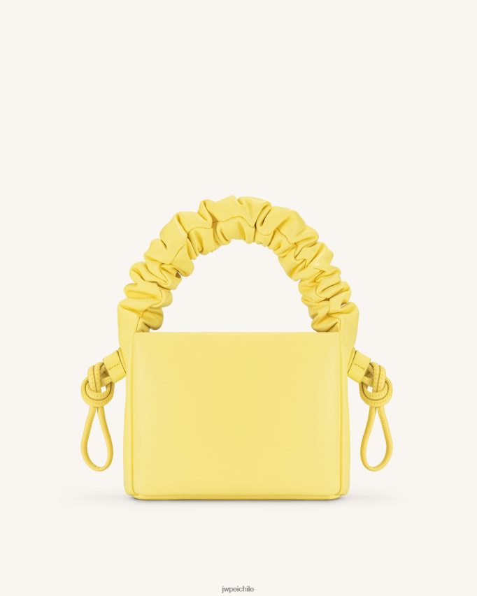 JW PEI bolso rylee plisado con cordón en la parte superior amarillo claro bolsa de asa 26446P175