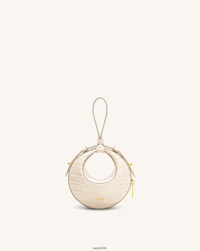 JW PEI minibolso Rantan cocodrilo beige bolsa de asa 26446P179