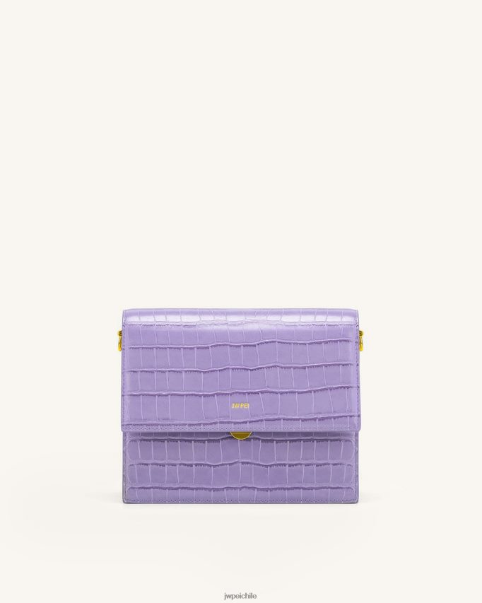 JW PEI bandolera mini con solapa cocodrilo morado bandolera 26446P27