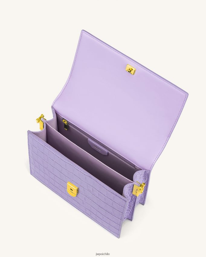 JW PEI bandolera mini con solapa cocodrilo morado bandolera 26446P27