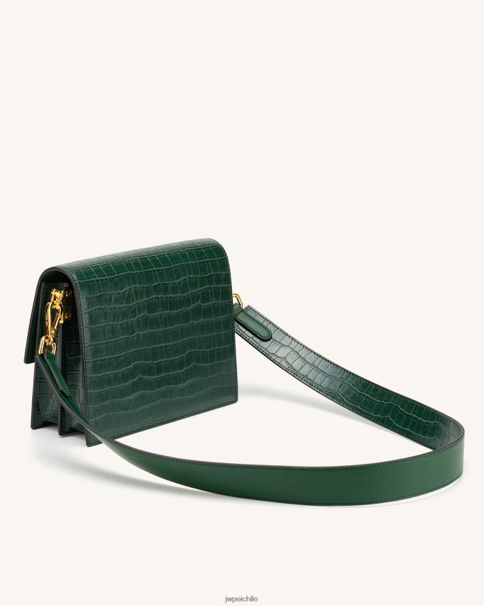 JW PEI bandolera mini con solapa cocodrilo verde oscuro bandolera 26446P4