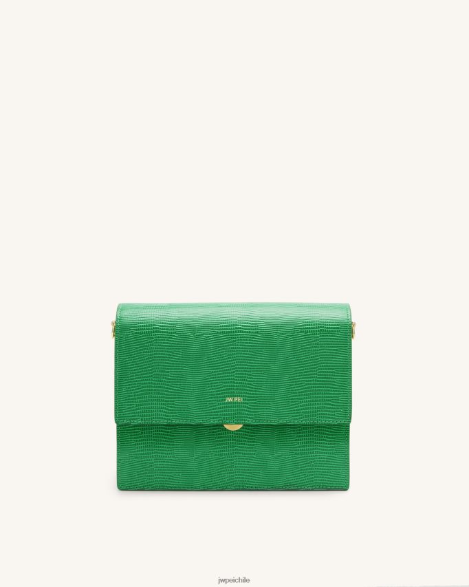 JW PEI bandolera mini con solapa lagarto verde hierba bandolera 26446P24