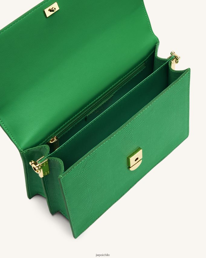 JW PEI bandolera mini con solapa lagarto verde hierba bandolera 26446P24