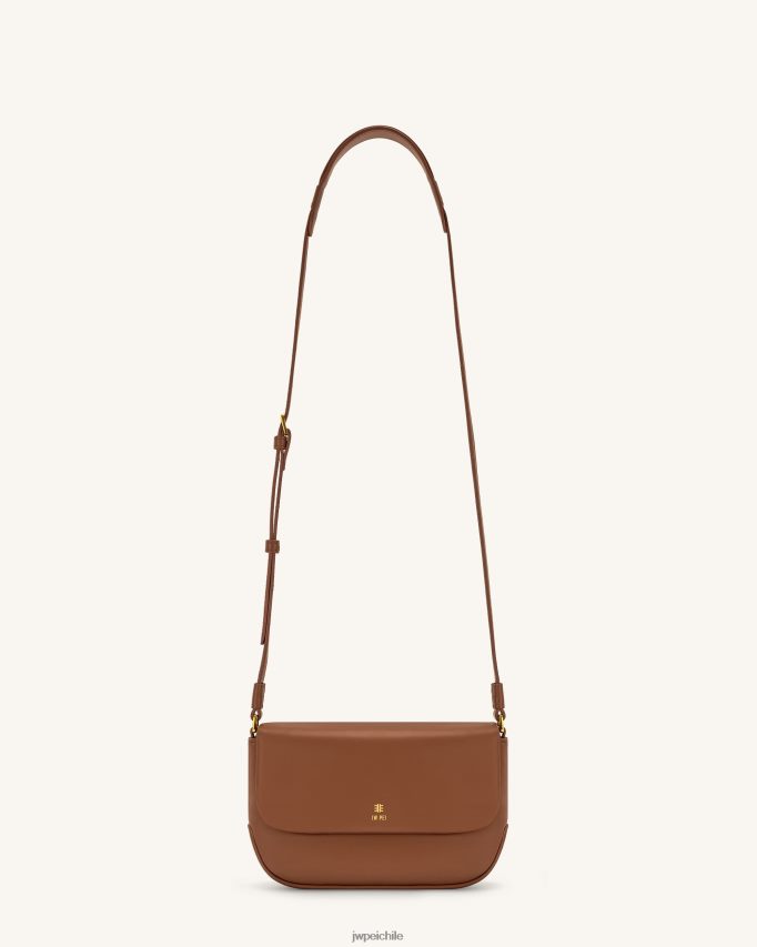 JW PEI bolsa crossbody con solapa Debby marrón bandolera 26446P19