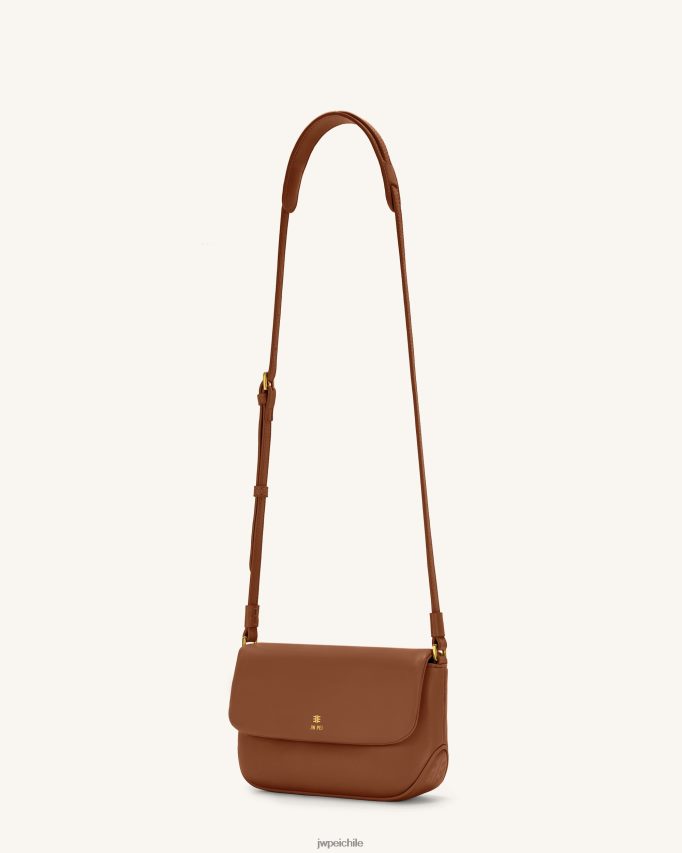 JW PEI bolsa crossbody con solapa Debby marrón bandolera 26446P19