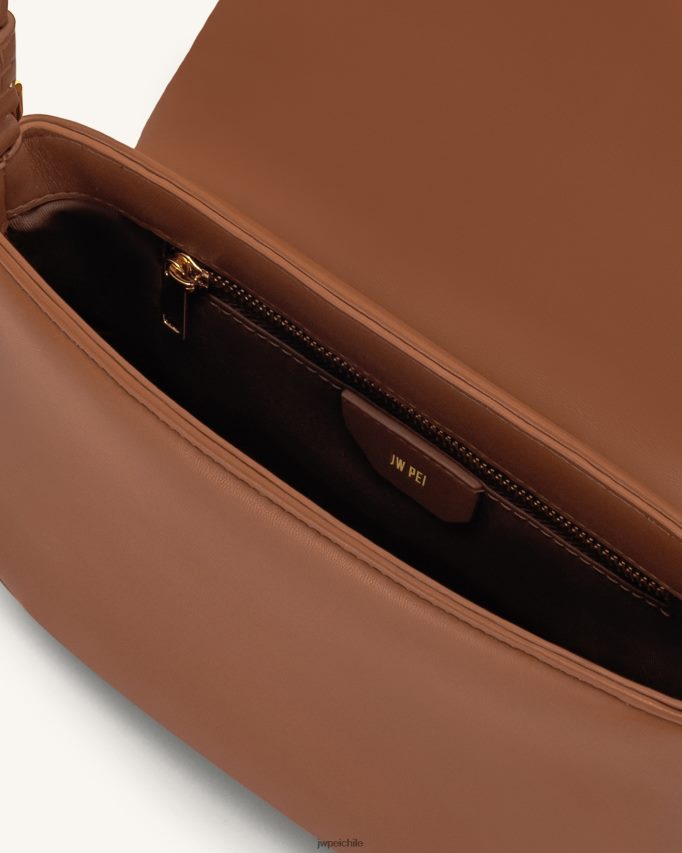 JW PEI bolsa crossbody con solapa Debby marrón bandolera 26446P19