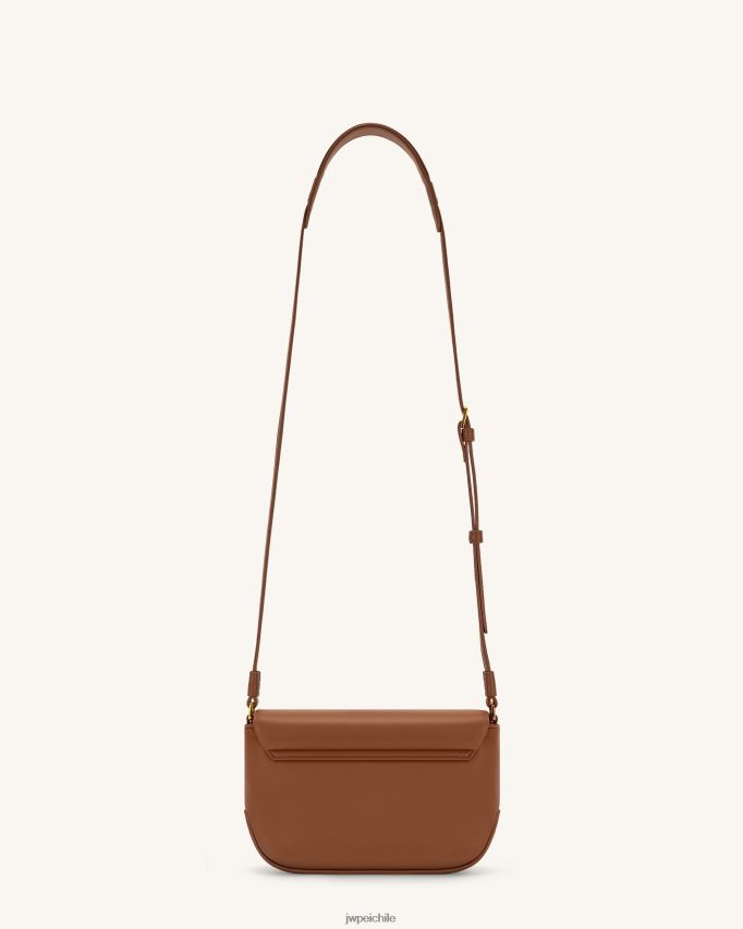 JW PEI bolsa crossbody con solapa Debby marrón bandolera 26446P19