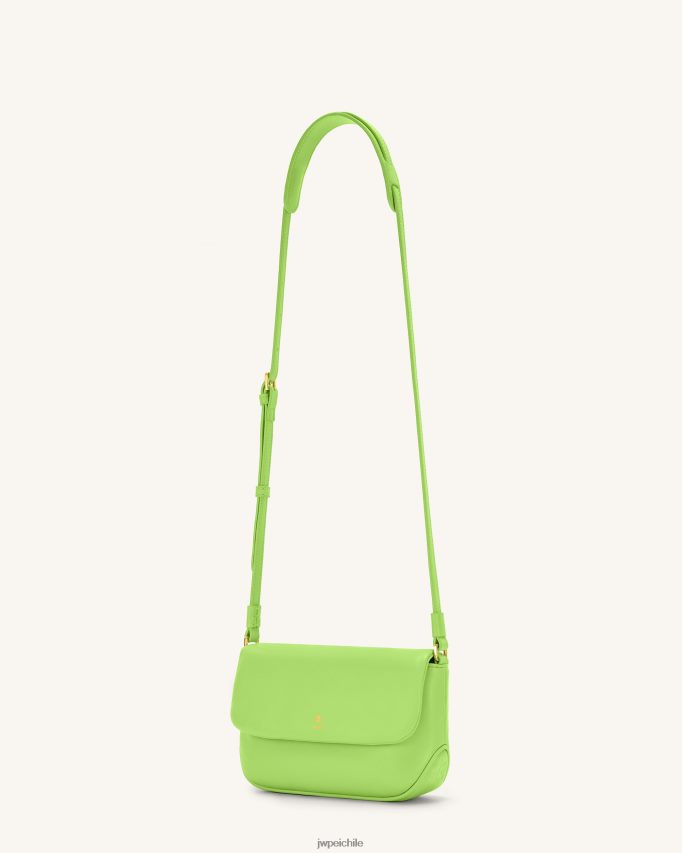 JW PEI bolsa crossbody con solapa Debby verde lima bandolera 26446P20