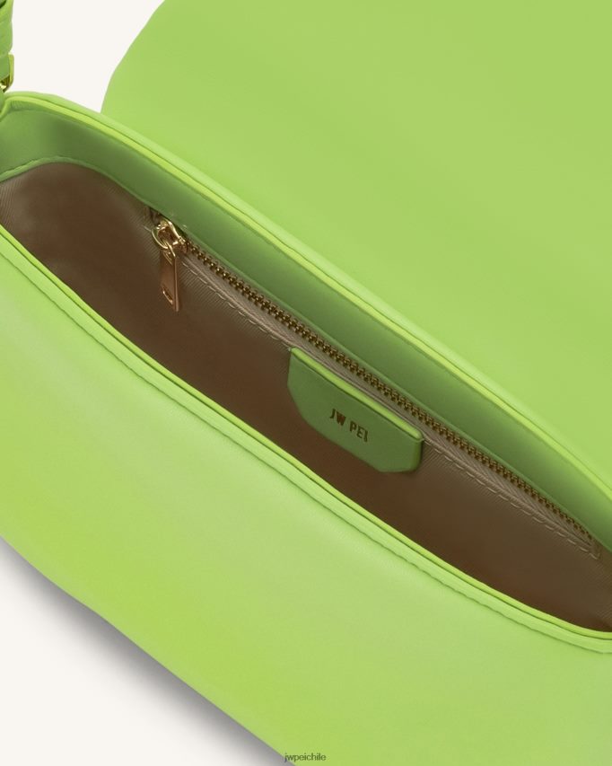 JW PEI bolsa crossbody con solapa Debby verde lima bandolera 26446P20