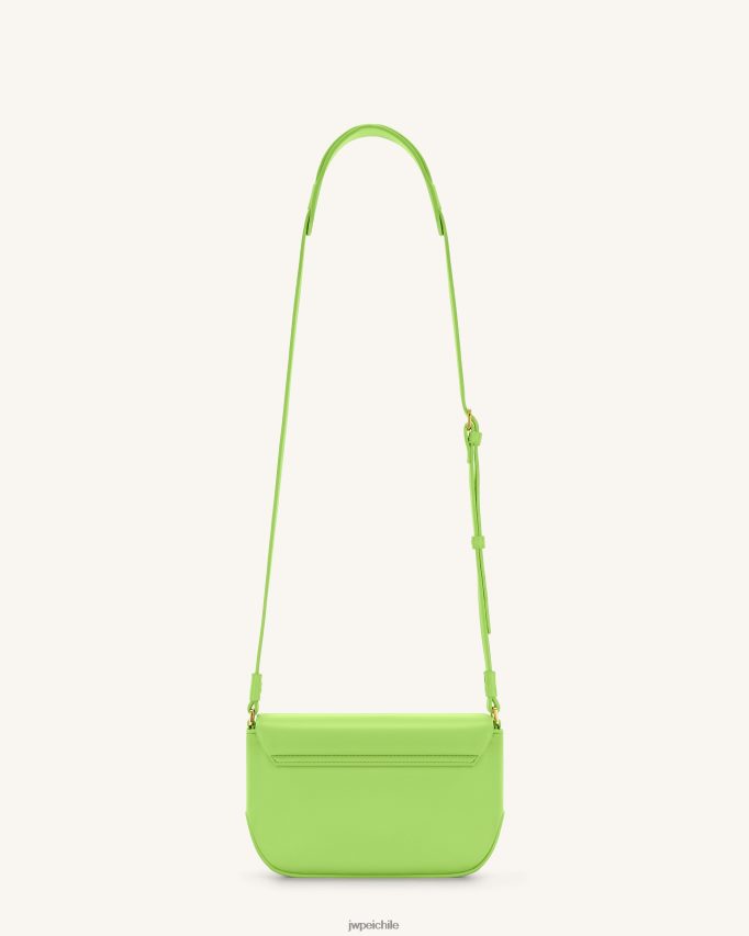 JW PEI bolsa crossbody con solapa Debby verde lima bandolera 26446P20