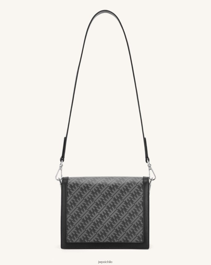 JW PEI fei mini bandolera con solapa hierro negro bandolera 26446P36