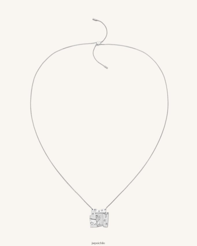 JW PEI collar con combinación de cosmos Chapado en oro blanco de 18 quilates y circonita blanca. collar 26446P375