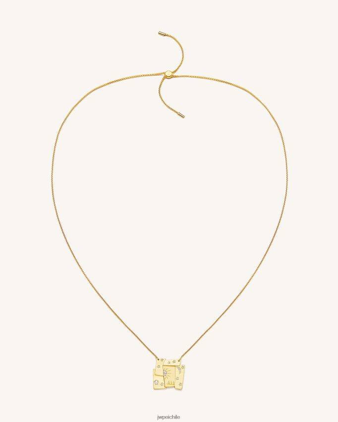 JW PEI collar con combinación de cosmos Chapado en oro de 18 quilates y circonita blanca. collar 26446P373