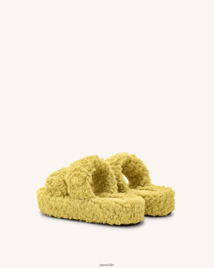 JW PEI sandalia Lexi con plataforma de piel sintética amarillo sandalia 26446P317