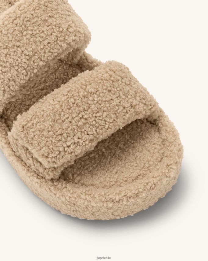 JW PEI sandalia Lexi con plataforma de piel sintética beige sandalia 26446P316