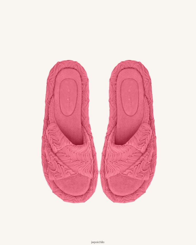 JW PEI sandalia con plataforma tejida lilah Rosa roja sandalia 26446P343