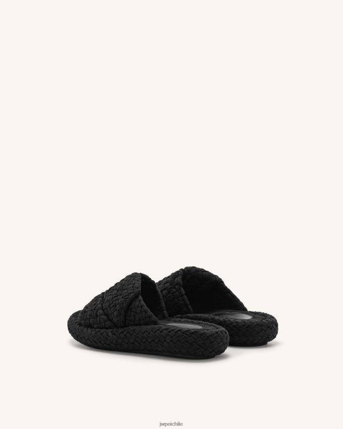 JW PEI sandalia con plataforma tejida lilah negro sandalia 26446P341