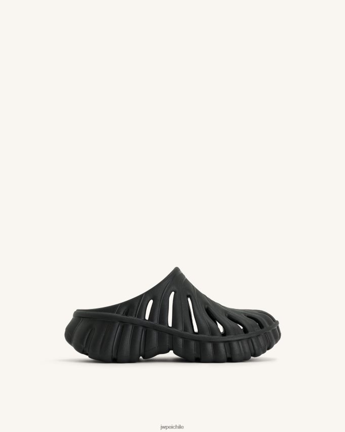 JW PEI zueco plataforma hoja de tara negro sandalia 26446P311