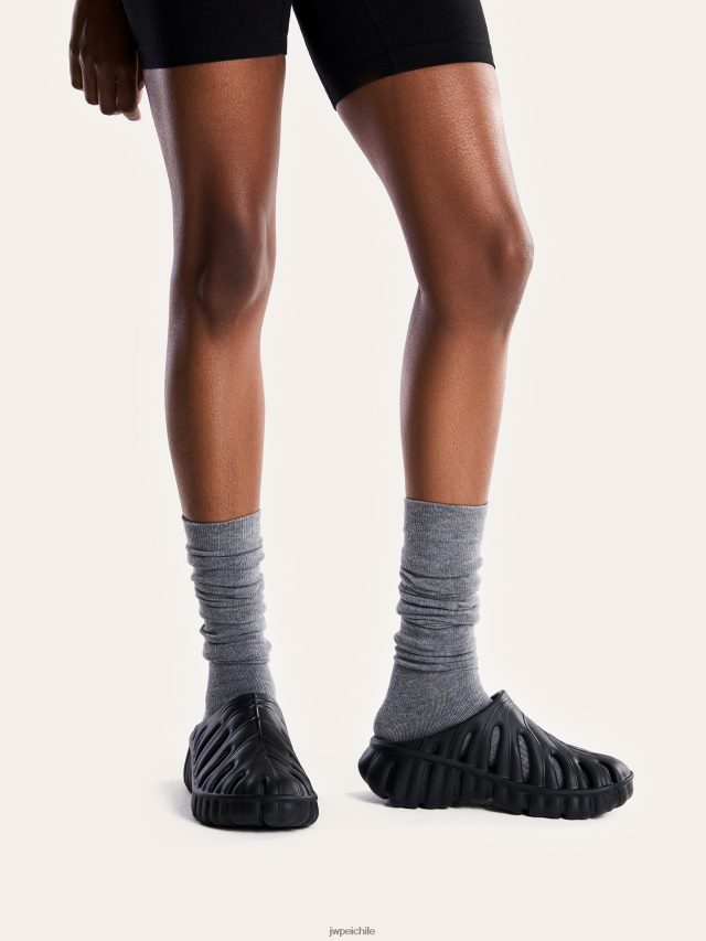 JW PEI zueco plataforma hoja de tara negro sandalia 26446P311